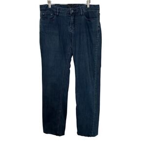 PrAna Women’s Sz 10 Straight Jeans 34x31 Red Flannel Lined GORP Denim